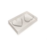 ENTREMETS MOULDS COEUR LISSE FOR 60 PIECES 11X11 CM P 3.5CM