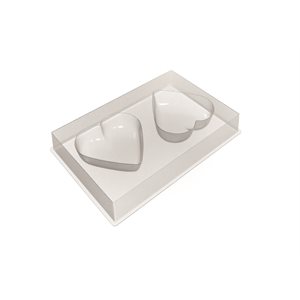ENTREMETS MOULDS COEUR LISSE FOR 60 PIECES 11X11 CM P 3.5CM
