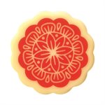 WHITE CHO DECORS MOONCAKE 3 DESIGNS Ø 4 CM