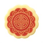 WHITE CHO DECORS MOONCAKE 3 DESIGNS Ø 4 CM