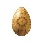 EGGS WHITE CHOC INCA 4 DESIGNS 4X2.7 CM