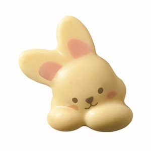 RABBIT HEADS WHITE CHOC MIGNON 3.35X3.3 CM