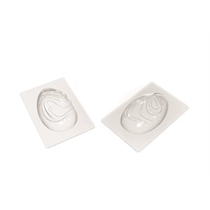 MOULDS OEUF VOLUTES FOR 5 PIECES 13X8.2 CM H.4.15 CM P. 8.3 CM