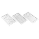MOULDS TABLETS ELÉMENTS FOR 12 PCES 3 DESIGNS 15.5X7.5 CM