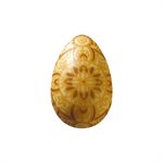 HALF EGG SHELLS WHITE CHOC INCA 3 DESIGNS 3.4X2.3 CM