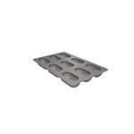 SILICONE MOULD OVOÏDE FOR 6 PIÈCES 8.2X4.3 CM H 3.2 CM