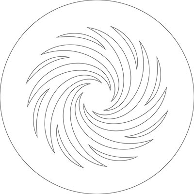 STENCIL FOR KING'S CAKE TOURBILLON FOR 1 PIECE Ø 22 CM