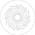 STENCIL FOR KING'S CAKE TOURBILLON FOR 1 PIECE Ø 22 CM