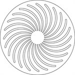 STENCIL FOR KING'S CAKE PITHIVIERS FOR 1 PIECE Ø 22 CM