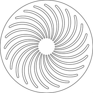 STENCIL FOR KING'S CAKE PITHIVIERS FOR 1 PIECE Ø 22 CM