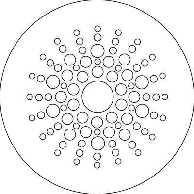 STENCIL FOR KING'S CAKE BUBBLE FOR 1 PIECE Ø 22 CM