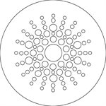 STENCIL FOR KING'S CAKE BUBBLE FOR 1 PIECE Ø 22 CM