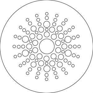STENCIL FOR KING'S CAKE BUBBLE FOR 1 PIECE Ø 22 CM