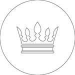 STENCIL FOR KING'S CAKE LE ROI FOR 1 PIECE Ø 22 CM