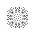 STENCIL BOUQUET FOR 1 PIECE 15X15 CM PATTERN Ø 10 CM