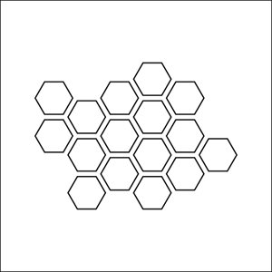 STENCIL ALVÉOLES FOR 1 PIECE 15X15 CM PATTERN 11X8 CM