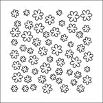 STENCIL FLEURETTES FOR 1 PIECE 15X15 CM PATTERN 12X12 CM
