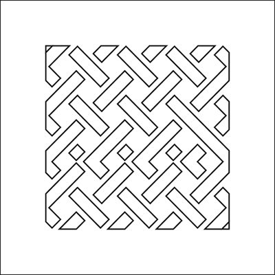 STENCIL MOSAÏQUE FOR 1 PIECE 15X15 CM PATTERN 10X10 CM