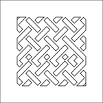 STENCIL MOSAÏQUE FOR 1 PIECE 15X15 CM PATTERN 10X10 CM