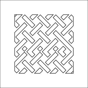 STENCIL MOSAÏQUE FOR 1 PIECE 15X15 CM PATTERN 10X10 CM