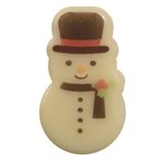 Small Snowmen white choc 4 designs 2.6x1.4 cm