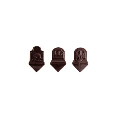 TOMBSTONE TRIO, DARK CHOC, 1.4 IN X 2.2 IN, 80 PCS