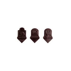 TOMBSTONE TRIO, DARK CHOC, 1.4 IN X 2.2 IN, 80 PCS