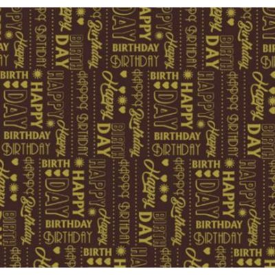 HAPPY BIRTHDAY TRANSFER SHEET, 40X25CM, 17PC