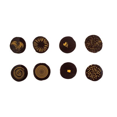 ABSTRACT DESIGN ROUND DARK CHOC 3CM, 567PC