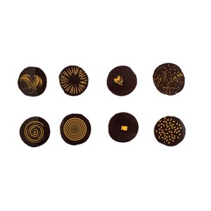 Abstract Design Round, Dark Chocolate, 567 pcs