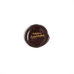 HAPPY ANNIVERSARY DARK CHOC WAX SEAL, 3.5CM, 63PC