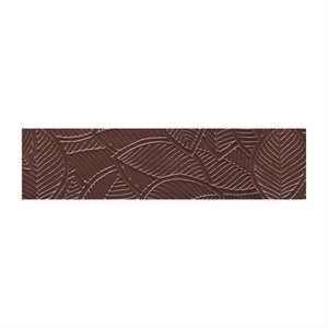 Rectangles extra thin dark choc structured Feuilles 12x3 cm