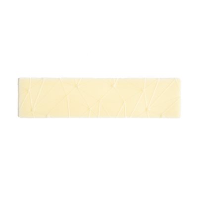 GEOMETRICAL ANGLES BAR WHITE CHOC, 12X3CM, 66PC