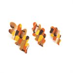 ROUND OAK CURVED LEAVES, BLOND CHOC, 0.9 IN X 1.8 IN, 98 PCS