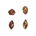 MINI FALL LEAF ASSORTMENT, DARK CHOC, 300 PCS 