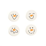 SNOWMAN ASSORTMENT, EXTRA WHITE CHOC, 1.5 IN Ø, 96 PCS