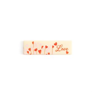 LOVE BLOSSOMS, WHITE CHOCO, 7X2CM, 110PCS