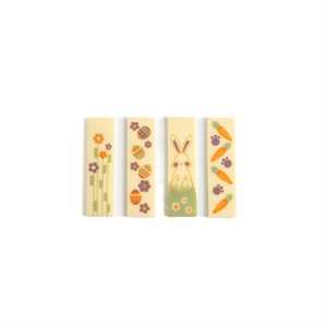 EASTER & SPRING RECT, WHITE CHOCO, 2X7CM, 200PC