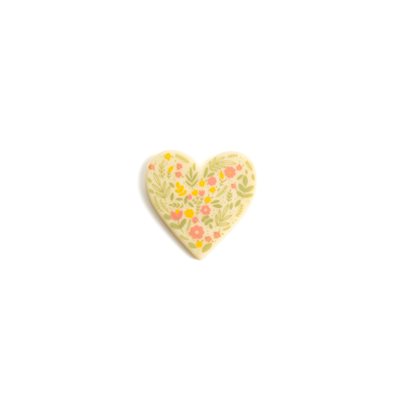 BLOOMING HEART, WHITE CHOCO, 5.2X5.1CM, 70PC