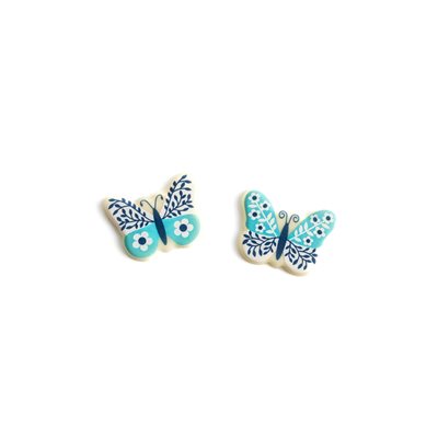 SPRING BUTTERFLIES DUO, WHITE COMP, 3X2.2CM, 208PC