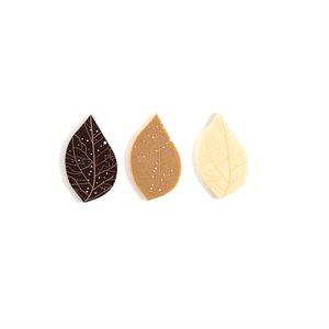 LEAF CHOCOLATE TRIO, 1 IN X 1.7 IN, 108 PCS 