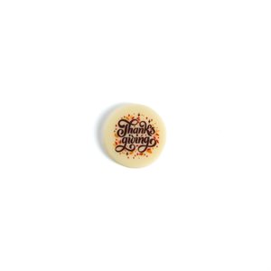 THANKSGIVING COIN, WHITE CHOC, 1.2 IN Ø, 176 PCS