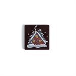 SEASON'S GREETINGS, DARK CHOC, 1.5 IN X 1.5 IN, 96 PCS