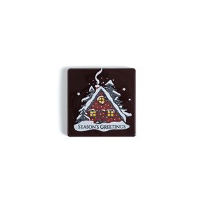 SEASON'S GREETINGS, DARK CHOC, 1.5 IN X 1.5 IN, 96 PCS