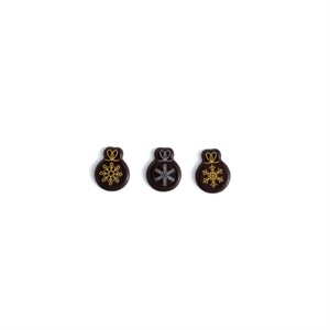 ORNAMENT ASSORTMENT, DARK CHOC, 0.7 IN X 0.8 IN, 300 PCS