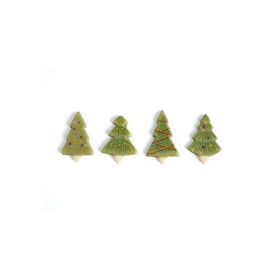 CHRISTMAS TREE ASSORTMENT, WHITE COMP, 36 PCS