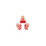 HAT AND MITTENS, WHITE COMP, 96 PCS
