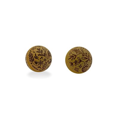 3D BRONZE ORNAMENTS, DARK CHOC, 1.1 IN Ø, 88 PCS