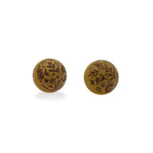 3D BRONZE ORNAMENTS, DARK CHOC, 1.1 IN Ø, 88 PCS