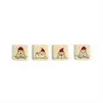 SANTA BEAR ASSORTMENT, WHITE CHOC, 1.1 IN X 1.1 IN,  176 PCS